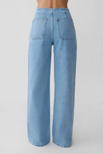 Vaqueros Denim de cintura media Caitlin – Azul clásico Vaqueros Denim de cintura media Caitlin – Azul clásico