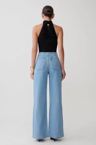 Body de malla fruncida Matilda – Negro