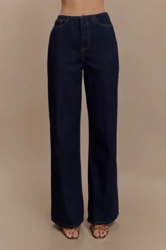 Vaqueros Denim de cintura media Caitlin – Azul índigo Vaqueros Denim de cintura media Caitlin – Azul índigo