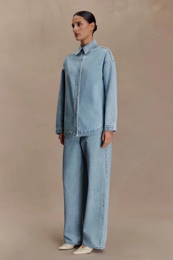 Camisa oversize de Denim Lioda – Azul 80’s Camisa oversize de Denim Lioda – Azul 80’s
