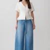 Vaqueros oversize Bobby con pliegue delantero – Azul verano Vaqueros oversize Bobby con pliegue delantero – Azul verano