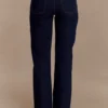 Vaqueros Remington con corte recto y escote en V – Azul índigo