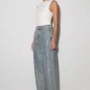Vaqueros Tyla Diamante Denim – Azul/Verde Vaqueros Tyla Diamante Denim – Azul/Verde