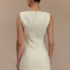 Vestido Angela de bouclé texturado – Marfil Vestido Angela de bouclé texturado – Marfil