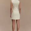 Vestido Angela de bouclé texturado – Marfil Vestido Angela de bouclé texturado – Marfil