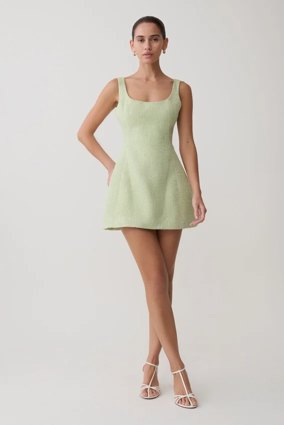 Vestido Beth de tweed – Verde pastel Vestido Beth de tweed – Verde pastel