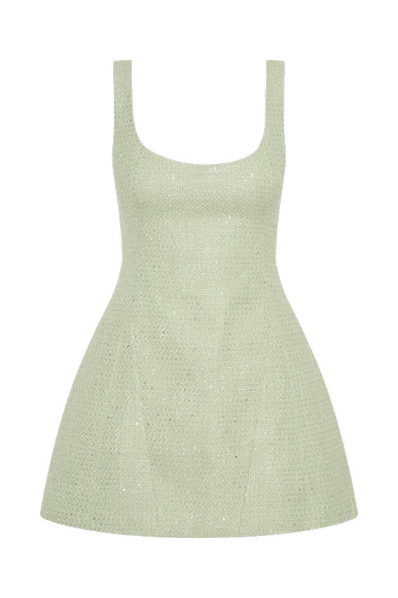 Vestido Beth de tweed – Verde pastel Vestido Beth de tweed – Verde pastel