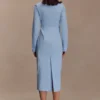 Vestido camisero asimétrico Mikaila – Azul Vestido camisero asimétrico Mikaila – Azul
