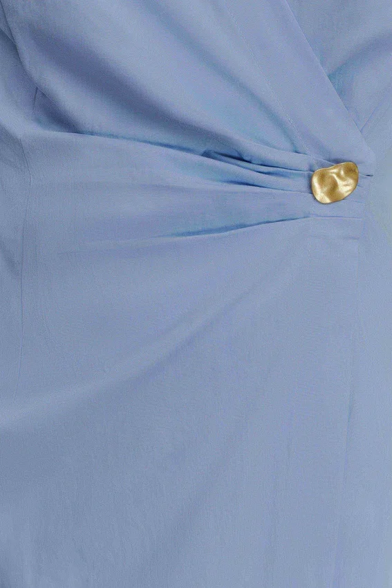 Vestido camisero asimétrico Mikaila – Azul Vestido camisero asimétrico Mikaila – Azul