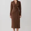 Vestido camisero asimétrico Mikaila – Chocolate oscuro Vestido camisero asimétrico Mikaila – Chocolate oscuro