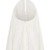 Vestido de algodón con cuello halter y abertura en forma de ojo de cerradura Sonja – Blanco Vestido de algodón con cuello halter y abertura en forma de ojo de cerradura Sonja – Blanco