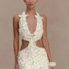 Vestido de croché floral Jaylene – Blanco Vestido de croché floral Jaylene – Blanco