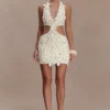 Vestido de croché floral Jaylene – Blanco Vestido de croché floral Jaylene – Blanco