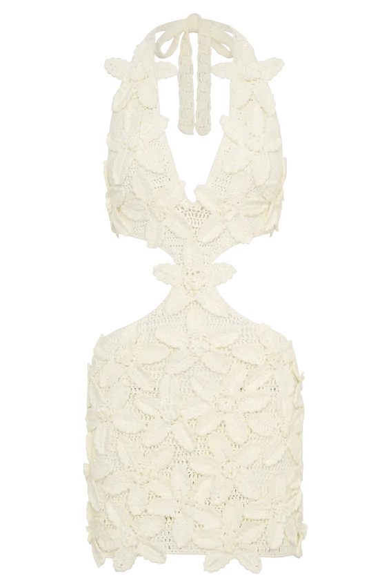 Vestido de croché floral Jaylene – Blanco Vestido de croché floral Jaylene – Blanco