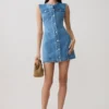 Vestido de Denim con botones en la parte delantera Penn – Azul verano Vestido de Denim con botones en la parte delantera Penn – Azul verano