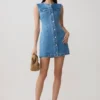 Vestido de Denim con botones en la parte delantera Penn – Azul verano Vestido de Denim con botones en la parte delantera Penn – Azul verano
