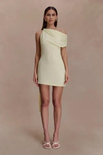 Vestido de gasa Daisie – Limón