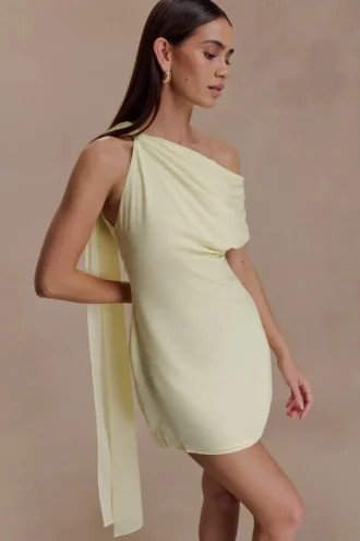 Vestido de gasa Daisie – Limón