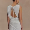 Vestido de gasa Oria – Blanco
