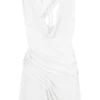 Vestido de gasa Oria – Blanco