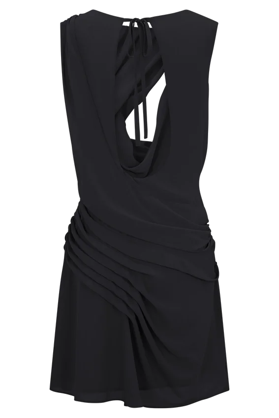 Vestido de gasa Oria – Negro Vestido de gasa Oria – Negro