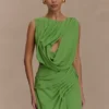 Vestido de gasa Oria – Verde