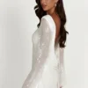 Vestido de lentejuelas Nala – Blanco