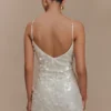 Vestido de lentejuelas Romilly – Marfil