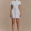 Vestido de lino con botones Aysha – Blanco Vestido de lino con botones Aysha – Blanco