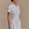 Vestido de lino con botones Aysha – Blanco Vestido de lino con botones Aysha – Blanco