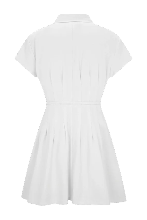 Vestido de lino con botones Aysha – Blanco Vestido de lino con botones Aysha – Blanco