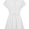 Vestido de lino con botones Aysha – Blanco Vestido de lino con botones Aysha – Blanco