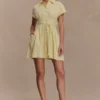 Vestido de lino con botones Aysha – Limón Vestido de lino con botones Aysha – Limón