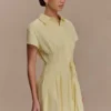 Vestido de lino con botones Aysha – Limón Vestido de lino con botones Aysha – Limón