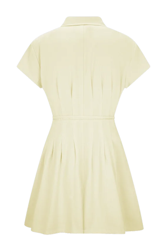 Vestido de lino con botones Aysha – Limón Vestido de lino con botones Aysha – Limón