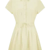 Vestido de lino con botones Aysha – Limón Vestido de lino con botones Aysha – Limón
