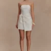 Vestido de lino sin tirantes Steph – Blanco Vestido de lino sin tirantes Steph – Blanco