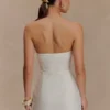 Vestido de lino sin tirantes Steph – Blanco Vestido de lino sin tirantes Steph – Blanco