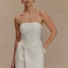Vestido de lino sin tirantes Steph – Blanco Vestido de lino sin tirantes Steph – Blanco