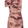 Vestido de malla de un solo hombro Adrienne – Estampado floral difuminado en color nude