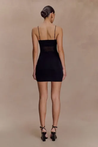 Vestido de malla Maryk – Negro