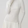 Vestido de punto calado Adena – Marfil Vestido de punto calado Adena – Marfil