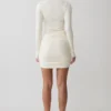 Vestido de punto con botones y manga larga Agness – Marfil Vestido de punto con botones y manga larga Agness – Marfil