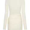 Vestido de punto con botones y manga larga Agness – Marfil Vestido de punto con botones y manga larga Agness – Marfil