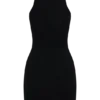 Vestido de punto con cuello halter Hector – Negro Vestido de punto con cuello halter Hector – Negro