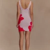 Vestido de punto con estampado Dorothy – Estampado Deco Fleur en rojo