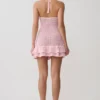 Vestido de punto de ganchillo Carrisa – Rosa bebé Vestido de punto de ganchillo Carrisa – Rosa bebé