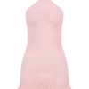 Vestido de punto de ganchillo Carrisa – Rosa bebé Vestido de punto de ganchillo Carrisa – Rosa bebé