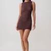 Vestido de punto de ganchillo Cherly – Chocolate Vestido de punto de ganchillo Cherly – Chocolate