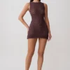 Vestido de punto de ganchillo Cherly – Chocolate Vestido de punto de ganchillo Cherly – Chocolate